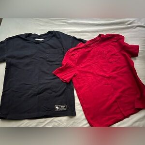 Boys Abercrombie & fitch black shirt & red gap shirt bundle Zara shorts